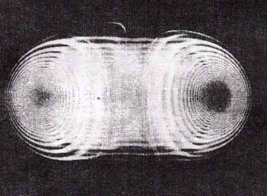 Взаимодействие вихревых структур по линиям.
